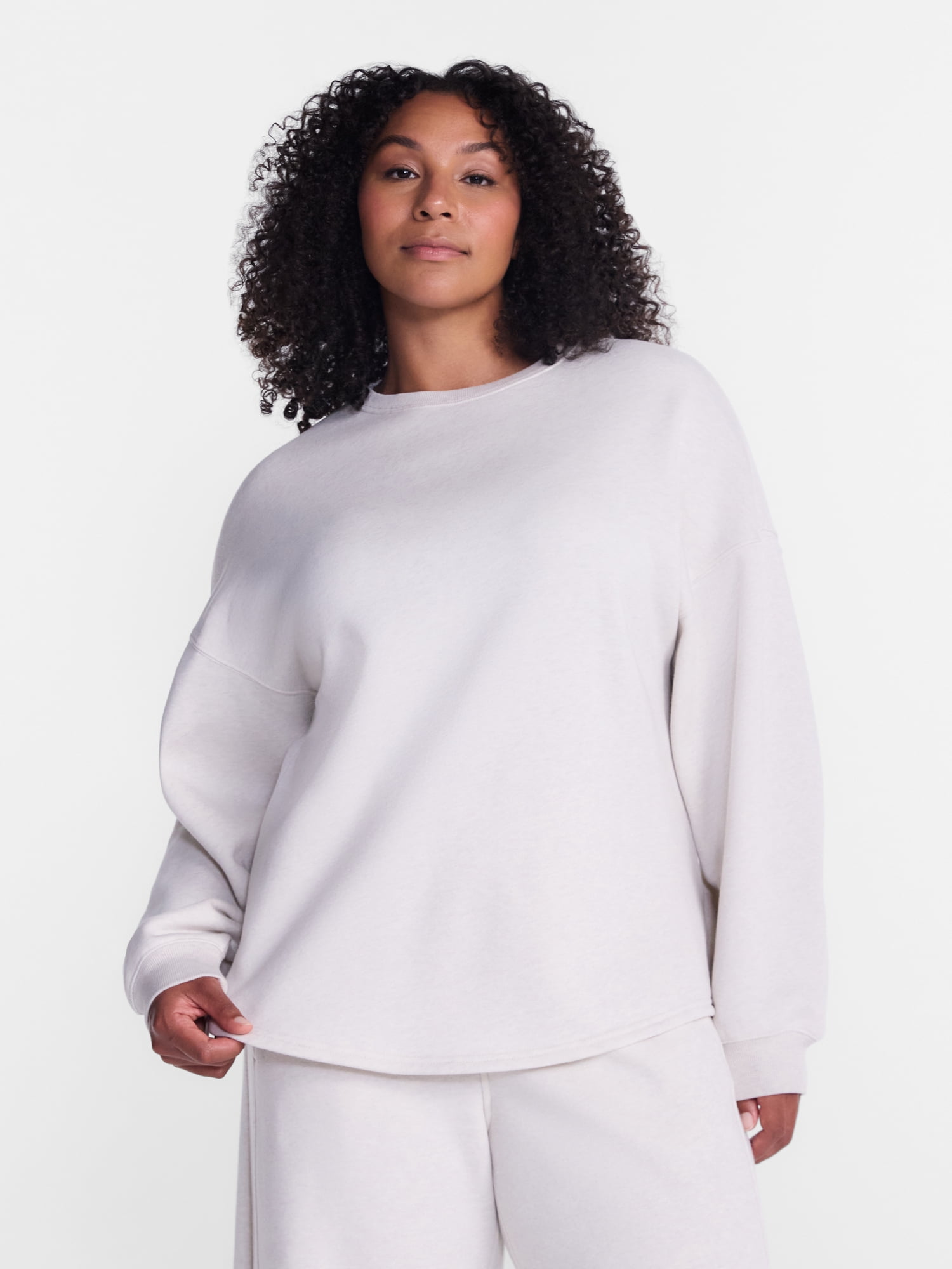 Athletic Works Women's and Women's Plus Cinched Fleece Sweatshirt, Sizes XS-4X