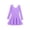 Long-lasting ZA Purple, variant on Girls Gymnastics Leotards Long Sleeve Solid Backless Ballerina Dance Leotard Lace Up Skirt 2 Piece Set Light Blue 6-7Years