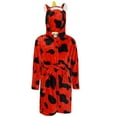 thumbnail image 1 of Girls Red Cow Hooded Bathrobe, 1 of 3