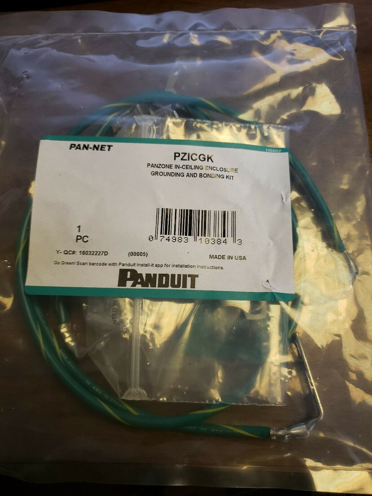 PANDUIT PZICGK PANZONE INCEILING ENCLOSURE GROUNDING AND BONDING KIT