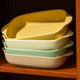 thumbnail image 3 of Colorful Ceramic Double-Handled Baking Pan Household Square Baking Tableware Salad Baked Rice Bowl, 3 of 6