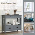 thumbnail image 3 of 36" Console Table Sofa Table with 4 Drawers and Storage Shelf Narrow Long Sofa Entryway Table for Living Room Entryway Hallway,Gray, 3 of 15