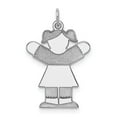 thumbnail image 1 of FB Jewels Sterling Silver Rhodium-plated Kid Charm, 1 of 3