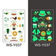 thumbnail image 1 of Kbndieu St Patricks Day Decorations St. Patrick's Day Sticker Luminous Fluorescent Colourful Irish Festival, 1 of 1