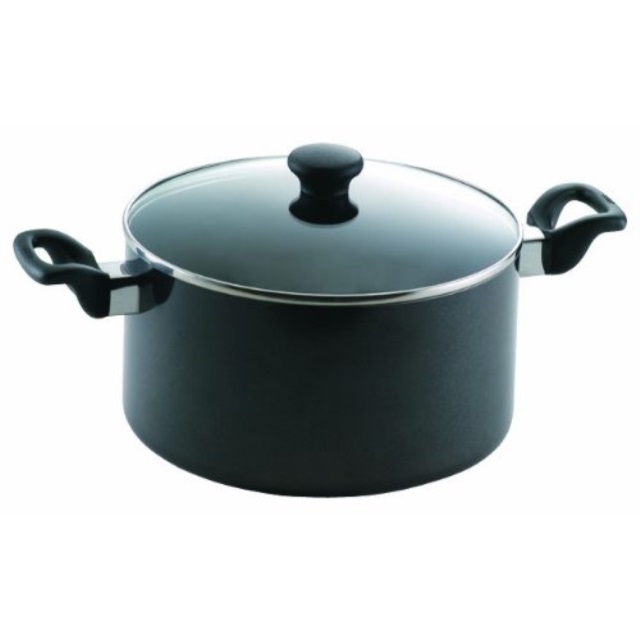 mirro 47008 get a grip nonstick stockpot with glass lid cover cookware