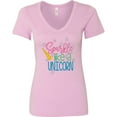 thumbnail image 3 of Inktastic Sparkle Like a Unicorn Women's V-Neck T-Shirt, 3 of 5