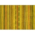 thumbnail image 1 of Ahgly Company Machine Washable Indoor Rectangle Abstract Yellow Modern Area Rugs, 3' x 5', 1 of 4