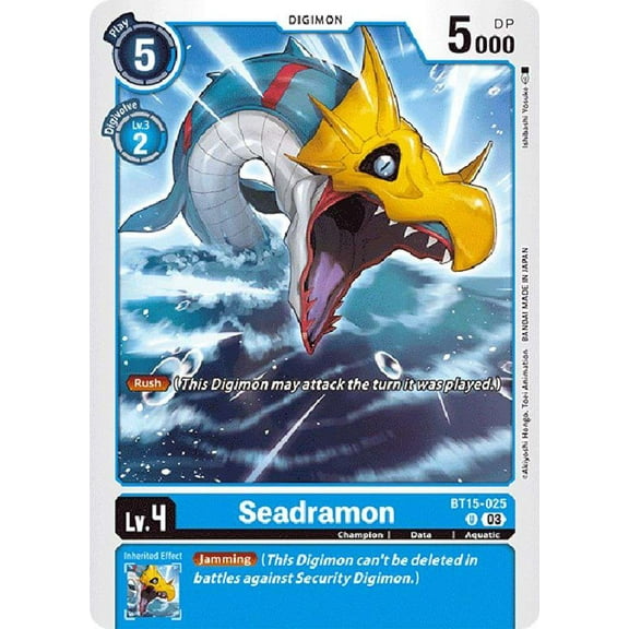 Digimon Exceed Apocalypse Uncommon Seadramon BT15-025