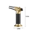 thumbnail image 3 of Butane Torch Lighter, Refillable, Safe Lock, 5 Colors, Adjustable Flame, for Kitchen BBQ Camping, Metal Stylish, 3 of 8