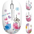 thumbnail image 1 of Ratón inalámbrico M101, bonitos ratones silenciosos para ordenador con receptor USB, ratón óptico inalámbrico de viaje de 2,4g, 1600 ppp, compatible con ordenador portátil, portátil, PC, Com, 1 of 5