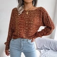 thumbnail image 3 of Women Casual Top, Women Autumn Winter Long Sleeved Top Loose Polyester Machine Washable For Shopping ANGGREK DJ1711, 3 of 7