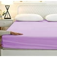 thumbnail image 2 of BEDDING BEGS Hotel Luxury 1 Piece Fitted Sheet Only-100% Egyptian Cotton, 1000 TC, 12" Deep Pocket-Lavender Solid, Full Size, 2 of 6