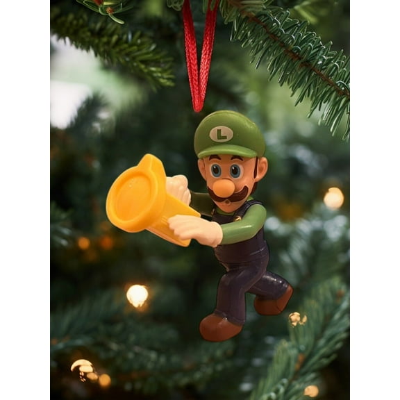 Ornament Luigi & Flashlight Nintendo Super Mario Bros 3” Figure Figurine Charm