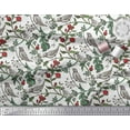 thumbnail image 3 of Soimoi Cotton Cambric Fabric Bird & Leaf Bird Decor Fabric Printed Yard 56 Inch Wide, 3 of 3