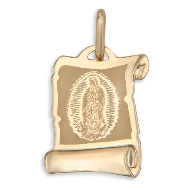 Medalla de Virgen Italiana de Oro 10K Imperial Jewelry 12 MM 0.5 Gramos