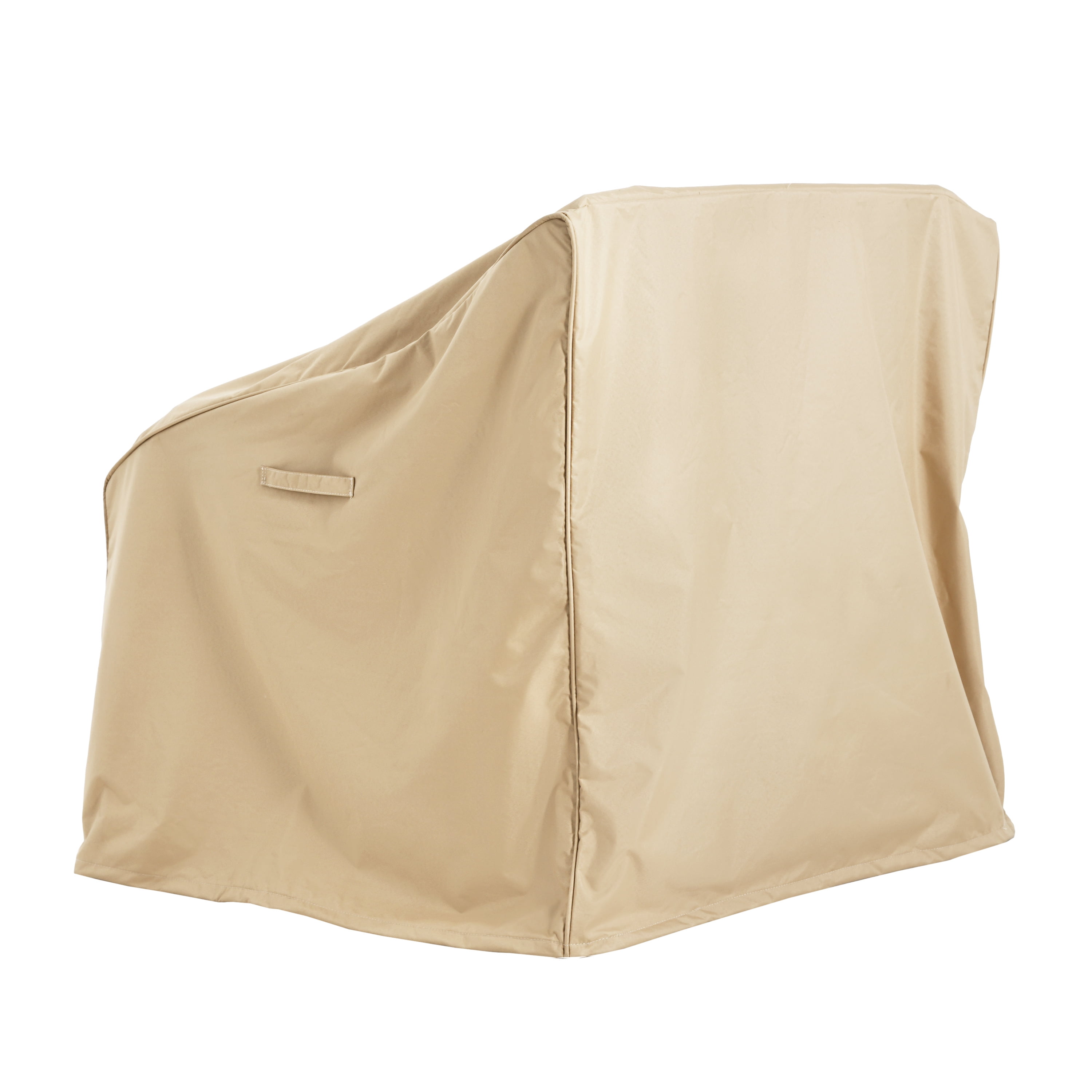 Set of 2 Beige Outdoor Patio Club Chair Covers, UV & Weather Resistant Eco Fabric Waterproof Furniture Protector for Patio Single Sofa