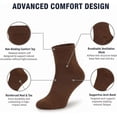 thumbnail image 7 of Comfello Diabetic Quarter Socks for Men & Women Non Binding Seamless Extra Wide Socks 6 Pairs, 7 of 7