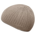 thumbnail image 3 of Candid Beige Wavy Cotton Kufi Beanie Hat Adult, 3 of 5