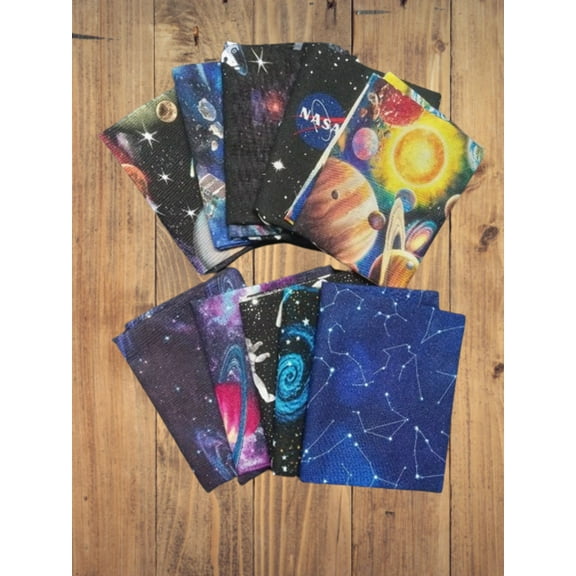 Assorted Outer Space, Astronomy, NASA Cotton - 1/2 Yard Cuts - 10 Prints- Fabric Bundle