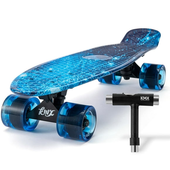 Monopatín KMX 22 Mini Cruiser para niños de 6 a 12 años Blue Galaxy