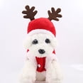 thumbnail image 5 of iOPQO Pet Sweater And Winter Christmas Autumn And Winter Elk Santa Claus Flannel Warm Cat And Dog Clothes Red S, 5 of 9