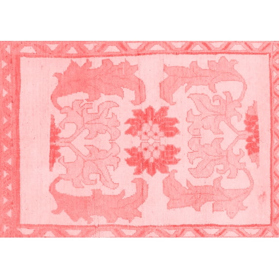Ahgly Company Indoor Rectangle Abstract Red Modern Area Rugs, 8' x 10'