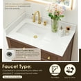 thumbnail image 6 of Cerrito 36" Wood Vanity in Brown Brushed Oak Engineered Stone Top no Mirror, 6 of 14