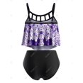 thumbnail image 2 of Tallo de talla grande recorte de impresión impulsada por el traje de baño de tankini Rosegal  Camisetas sin mangas de talla grande, 2 of 5