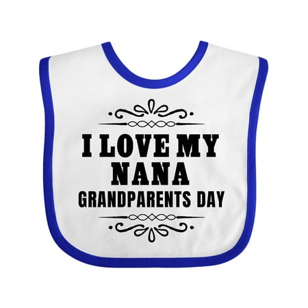

Inktastic Grandparents Day I Love My Nana Gift Baby Boy or Baby Girl Bib