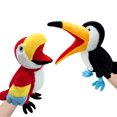 thumbnail image 2 of Muñeco de peluche suave de pájaro, loro, búho, águila, flamenco, pavo real, muñeco de peluche para cosplay, juguetes educativos para bebés, marioneta de dedo de mano kawaii, 2 of 5