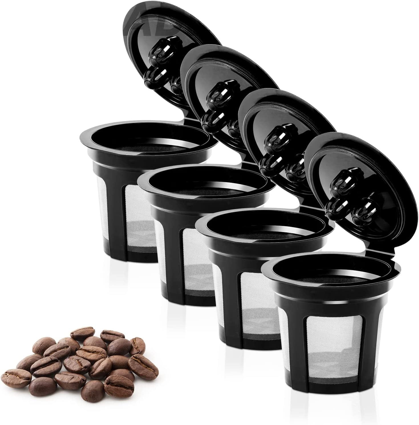 BRIKINTE Reusable Coffee Filter for Ninja Dual Brew Coffee Maker, 2 Pack K Cup Reusable Coffee Pods and 1 Pack Stainless Steel Coffee Fi
