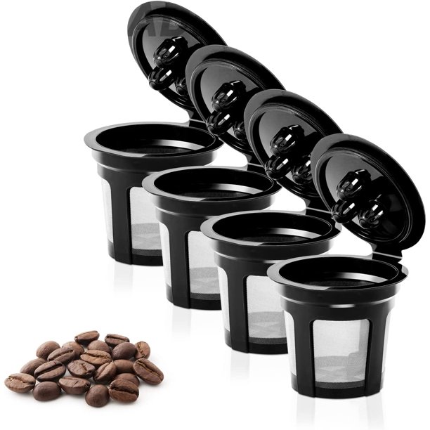 4 Pack Reusable Coffee Pods for Ninja Dual Brew Coffee Maker, GAITON