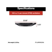 Lippert Components Lippert 695570 LED Cooker Hood - Black Stainless Steel