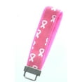 thumbnail image 3 of Pink Breast Cancer Awareness Ribbon Wristlet Coin Purse With Strap Key Chain, 3 of 3