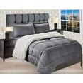thumbnail image 2 of Elegant Comfort Gray Solid Print Microfiber Comforter Sets, Full (3 Counts), 2 of 4