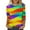 U, variant on Women Blouses Casual Tops 3/4 Sleeve Round Neck Colorful Rainbow Printed Clothing Fit Tees
