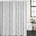 thumbnail image 3 of White Boho Waterproof Fabric Shower Curtain,Country Abstract Black Geometric Striped Waterproof Fabric Shower Curtain for Bathroom Curtains Bathtubs Hotel Shower Curtains with 12 Hooks Stall 54x78in, 3 of 8