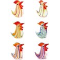 thumbnail image 6 of 5PCS Glass Rooster Figurine Hand Blown Glass Chicken Statue Glasses Rooster Ornament Art Glass Rooster Sculpture Collectible Figures Gift Home Desktop Ornament DIY, 6 of 9