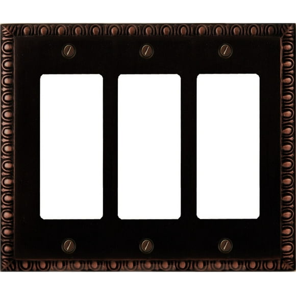 Prise Décora triple bronze poncé d'Atron Electro Industries