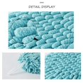 thumbnail image 2 of Juego de toallas de mano de cocina de chenilla azul y gris, toalla de mano de secado rápido de microfibra decorativa monocromática, pequeña bola peluda con lazo, 2 of 5