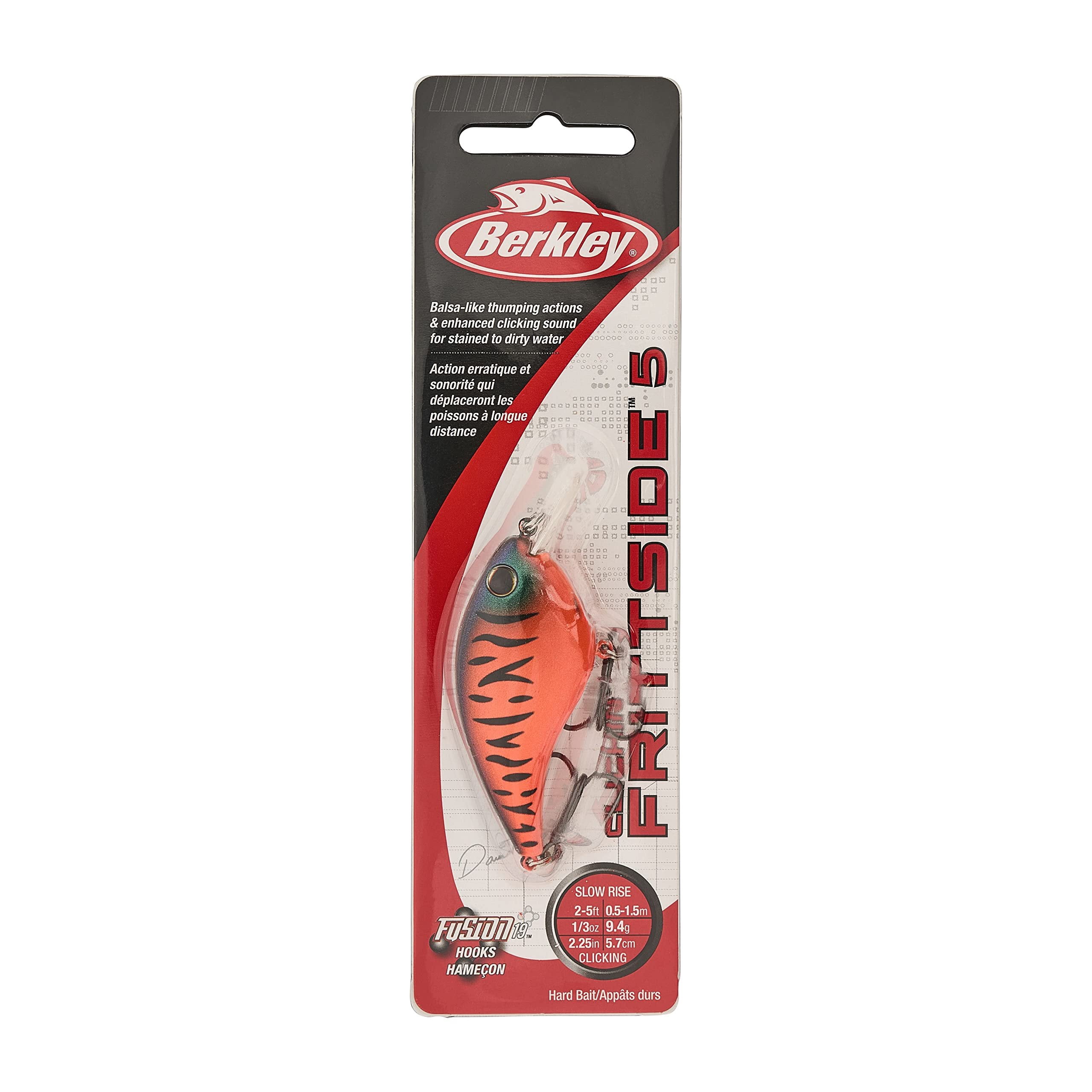 Berkley Clickin’ Frittside Fishing Lure, Blaze, 5 (1/3 oz)