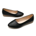 thumbnail image 4 of Meckior Women's Flats Shoes Comfortable PU Leather Slip On Round Toe Ballet Flats Casual Dress Flat Shoes for Walking, 4 of 8