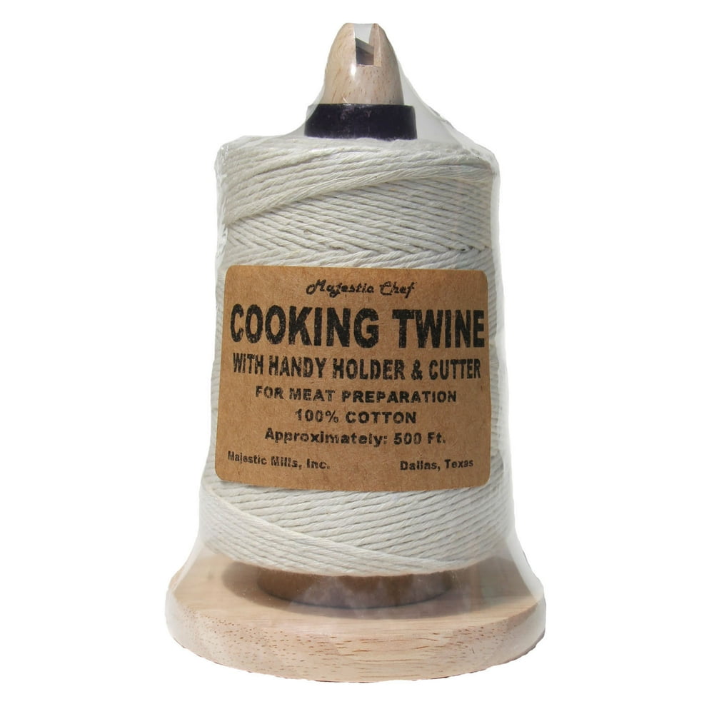 Majestic Chef Cooking Twine 500' Cone with Cutter & Holder Walmart