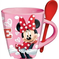 Disney 9 oz Minnie Mouse Pink Ceramic Spoon Mug