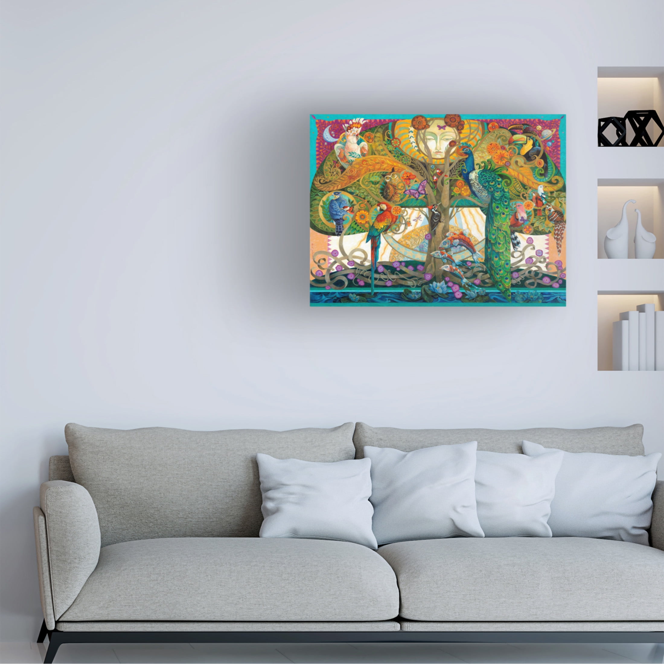 Canvas Wall Art - David Galchutt 'On the 5th Day' Wall Art for Living Room, Bedroom, or Office Décor by Trademark Fine Art - 19 x 14 Inches