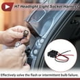 thumbnail image 3 of H7 Headlight Light Socket Wiring for Fiat 500 2007-2025 No.51787491/51787492 Lamp Bulb Pigtail Connector Harness Heat Shrink Tubing, 3 of 7