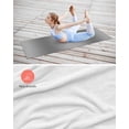 thumbnail image 4 of Gray Ombre Yoga Towel for Hot Yoga Non Slip, Modern Abstract Art Farmhouse Gradient Yoga Mat Towel Absorbent Yoga Sweat Towels Microfiber Hot Yoga Blanket for Bikram Pilates 26"x70", 4 of 7