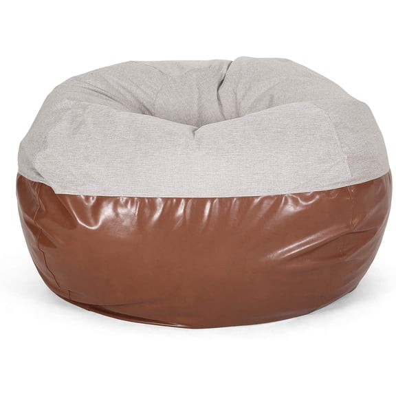 YANTONG Ohnstad Bean Bag, Light Gray Coffee Brown, Small