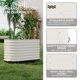 thumbnail image 3 of Garvee jardinera con ruedas y depósito de autoriego, cama de cultivo de acero galvanizado con ruedas con freno para uso interior o exterior, 3 of 7