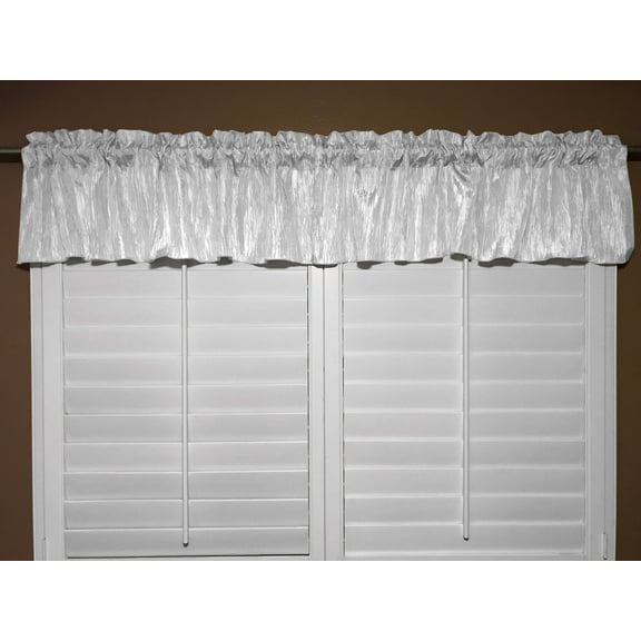 crinkle taffeta window valance 52 wide white